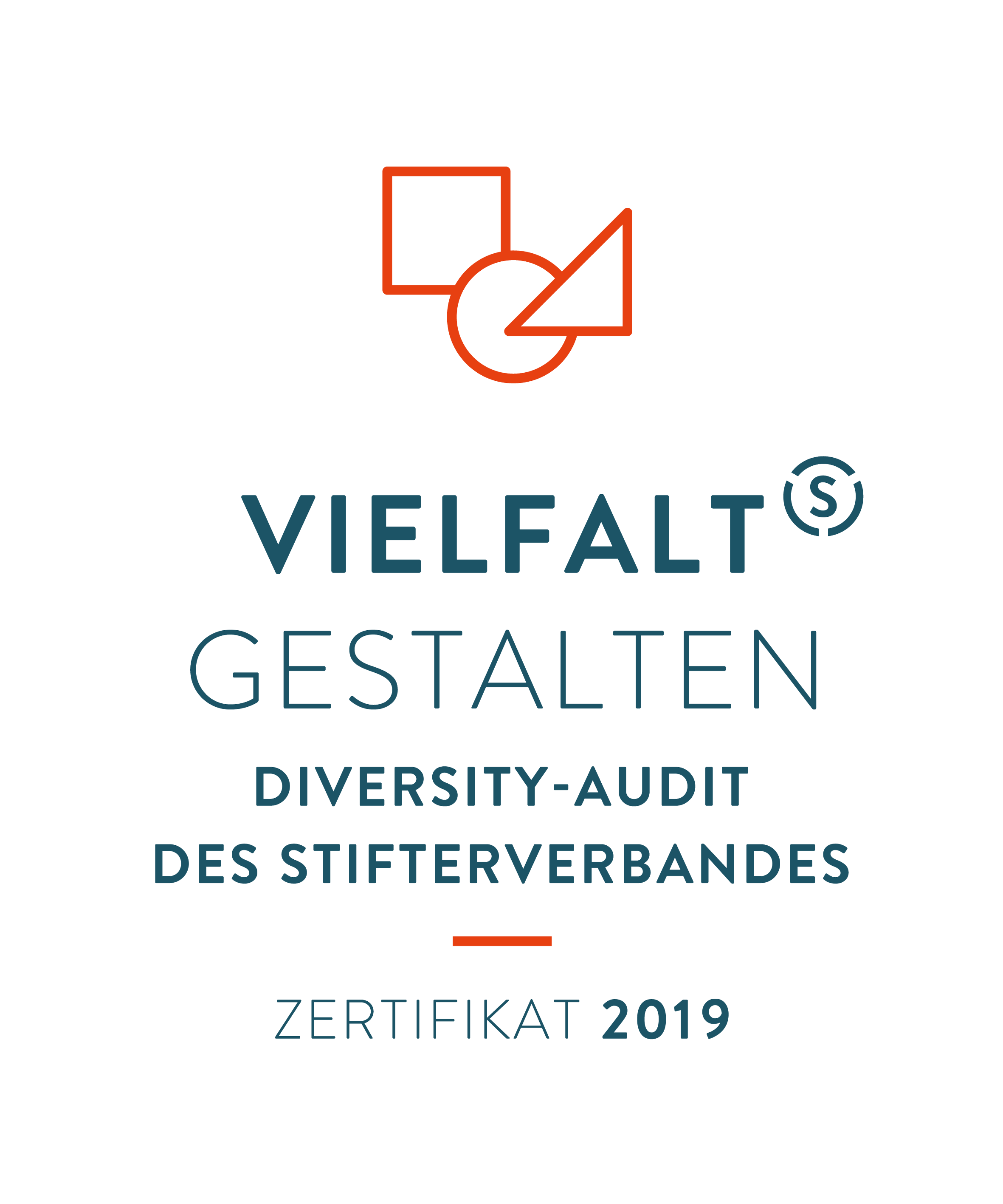 Vielfalt gestalten, Diversity-Audit des Stifterverbandes, Zertifikat 2019